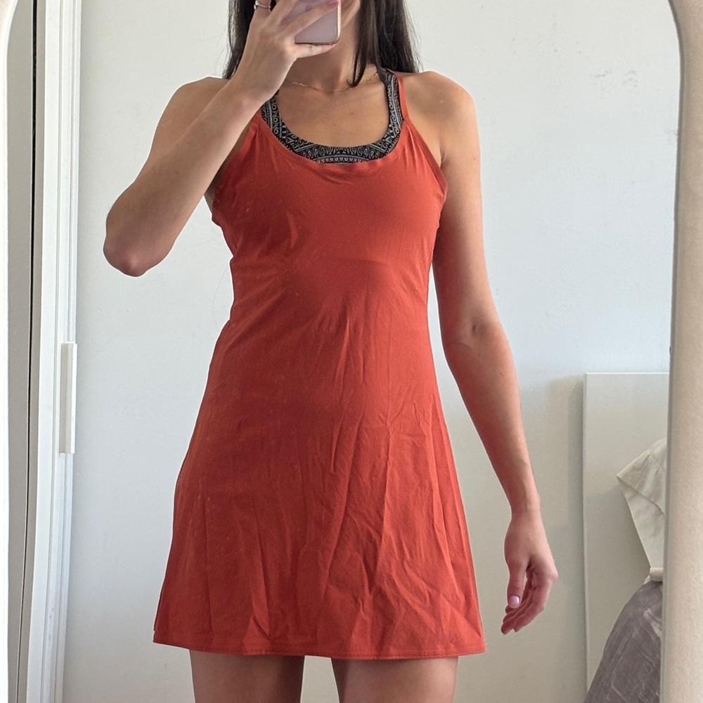 Outdoor Voices Exercise Dress in Rust
